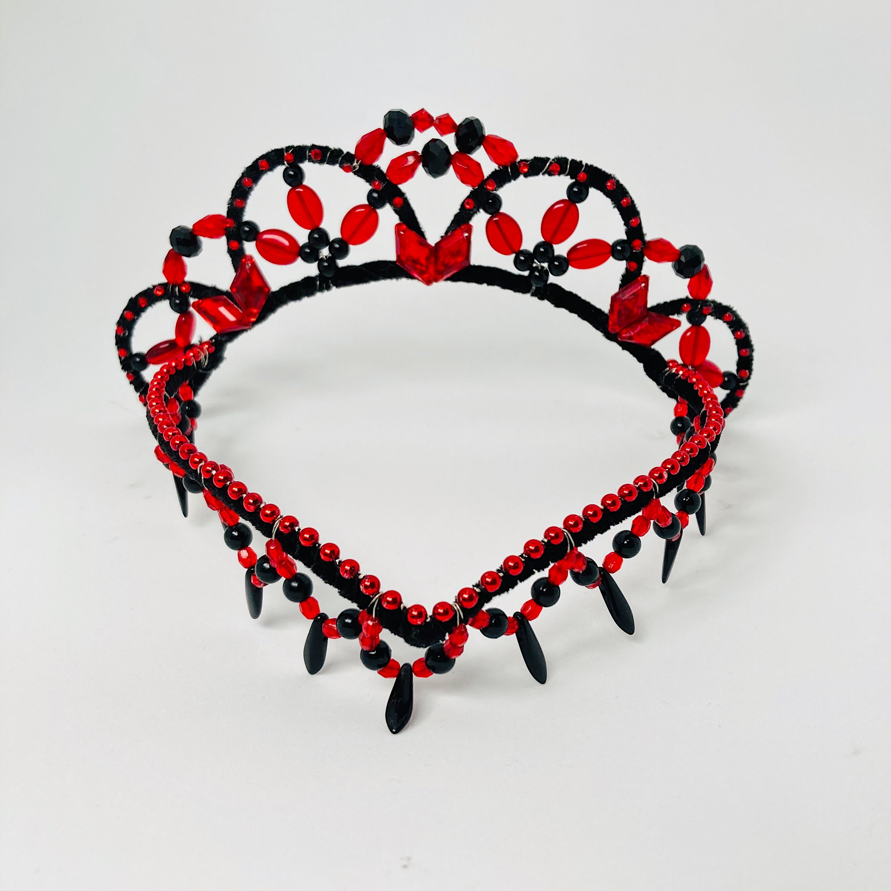 Beaded crystal ballet tiara, headpiece selling - black